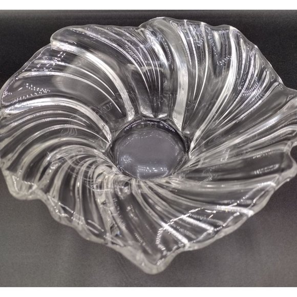 Vintage Centerpiece Bowl Crystal Mikasa Belle Epoque Germany 1980s Vintage 8 In - Picture 11 of 12